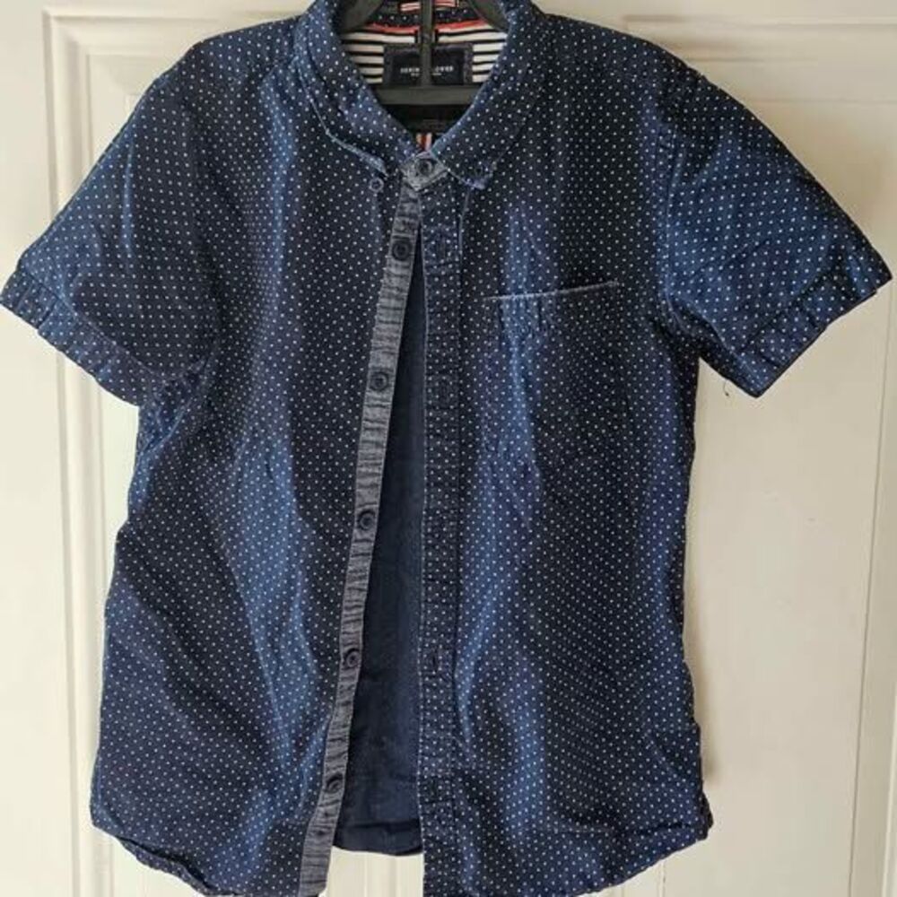 Boys Denim and Flower shirt Sz 11/12‎